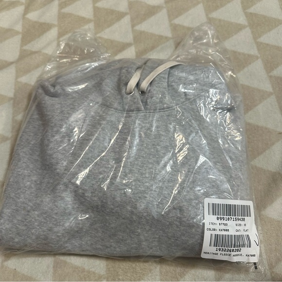 J crew heritage fleece hoodie heather grey - Picture 4 of 4